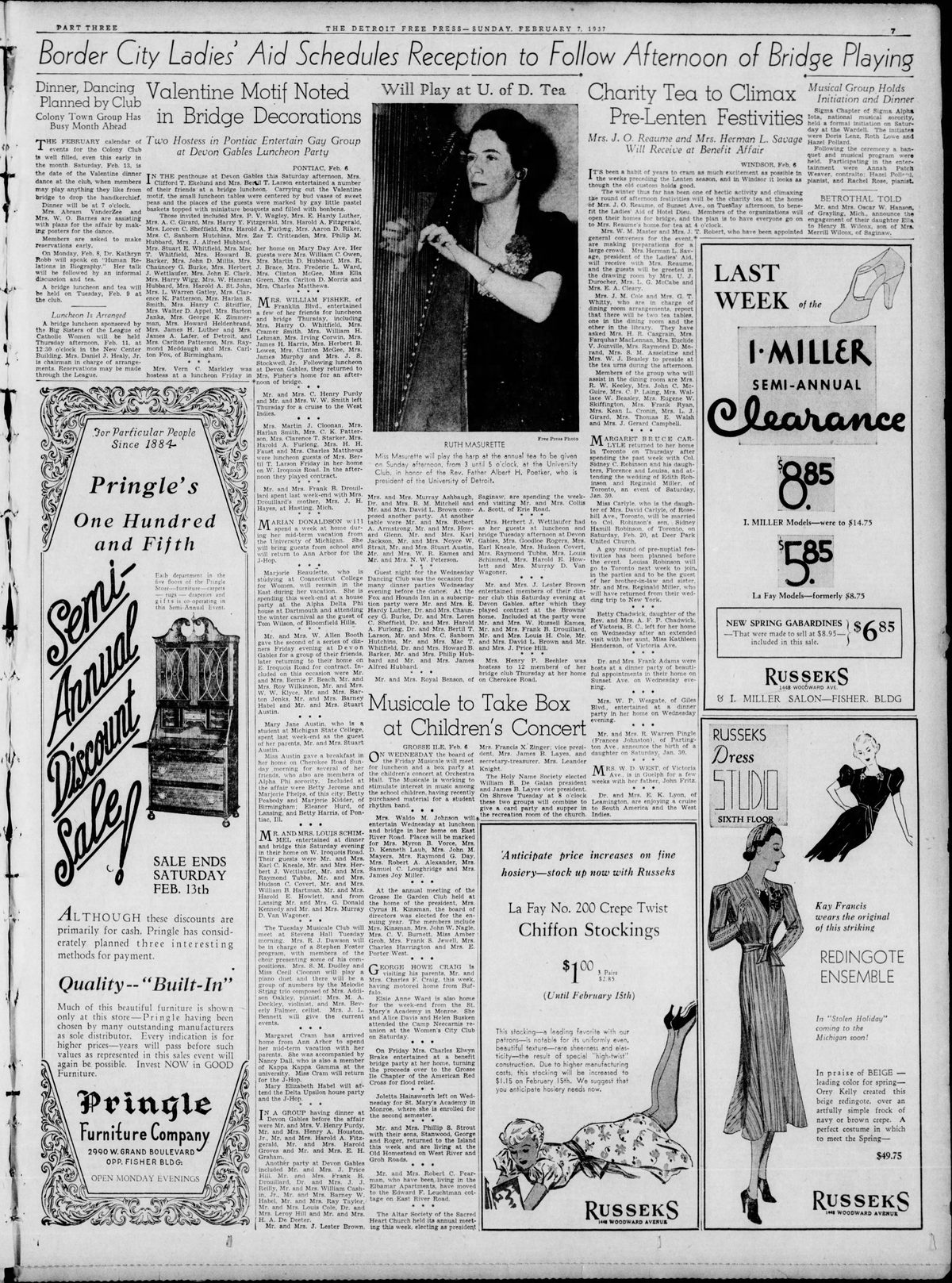 Devon Gables (Port O Three) - Feb 7 1937 Article Multiple Mentions